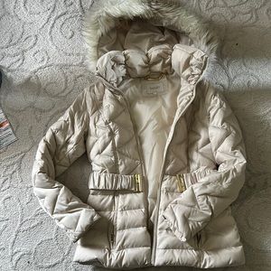 Laundry puff jacket great condition. Cream. Colored. Xs